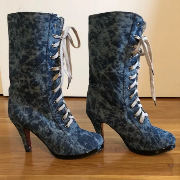 Vero Cuoio Denim Boots - Picture 2 of 16